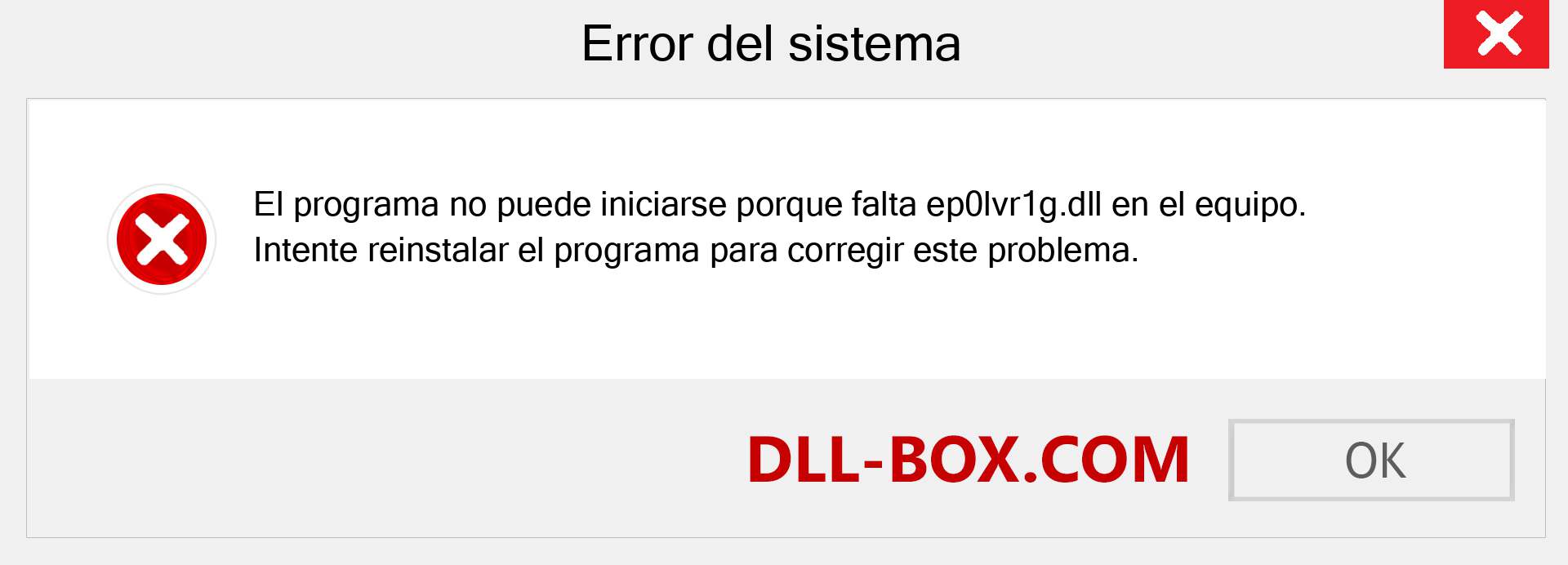 ¿Falta el archivo ep0lvr1g.dll ?. Descargar para Windows 7, 8, 10 - Corregir ep0lvr1g dll Missing Error en Windows, fotos, imágenes